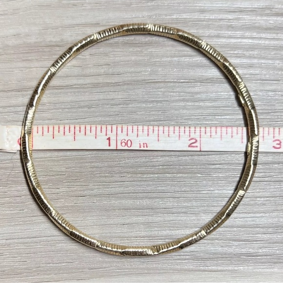 Vintage 10K Gold Over Sterling Silver Bangle Bracelet, 8-8.75", 4.6g - Picture 3 of 5